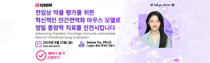 인간면역화 마우스 모델: 종양학 약물 전임상 평가의 도전과 해결책