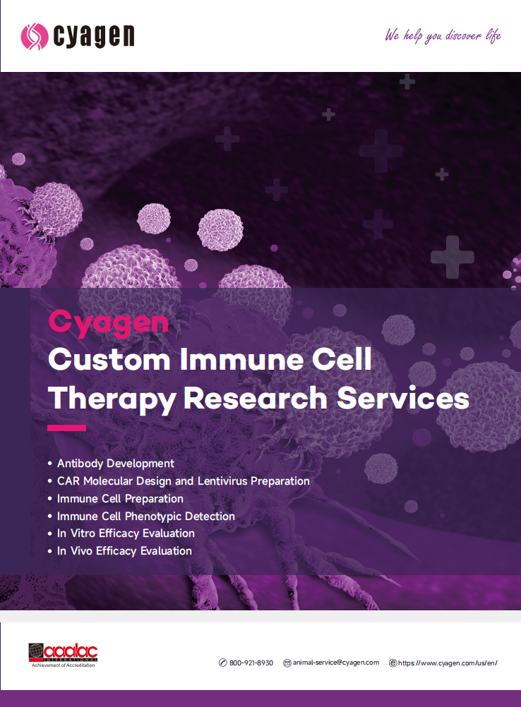 cyagen Custom Immune Cell Therapy Research Services